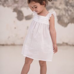 Camisón blanco tirantes para niña